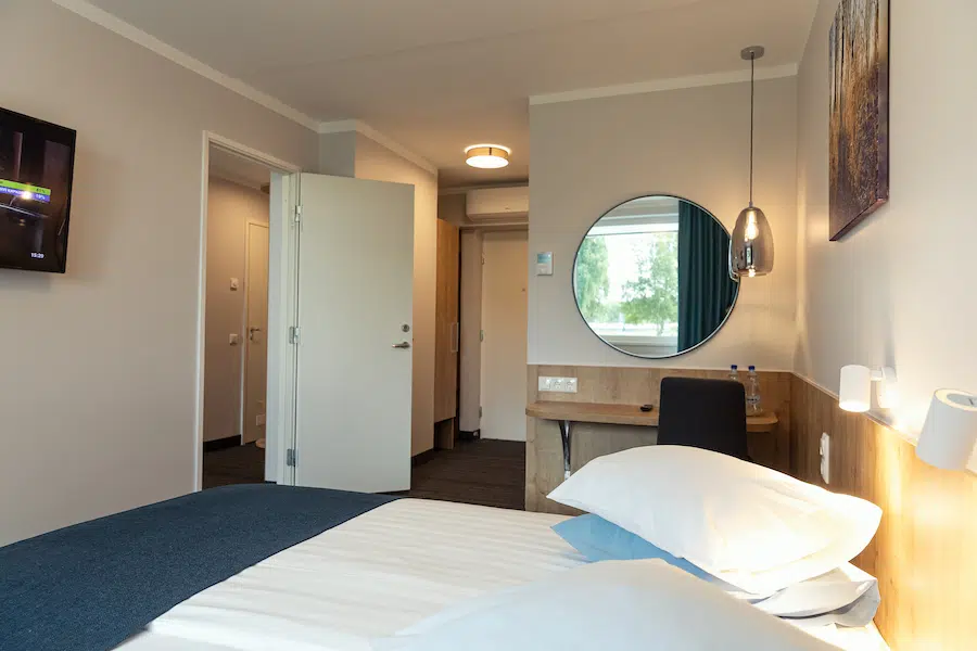 Connecting rooms for families at Värska sanatorium hotel.